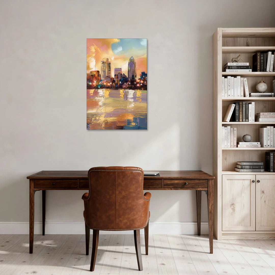 Franklin Skyline View - Canvas Wall Art - Office - 24x36