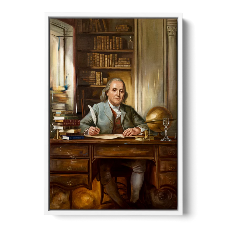 Franklin Timeless Elegance Front - White Canvas Wall Art