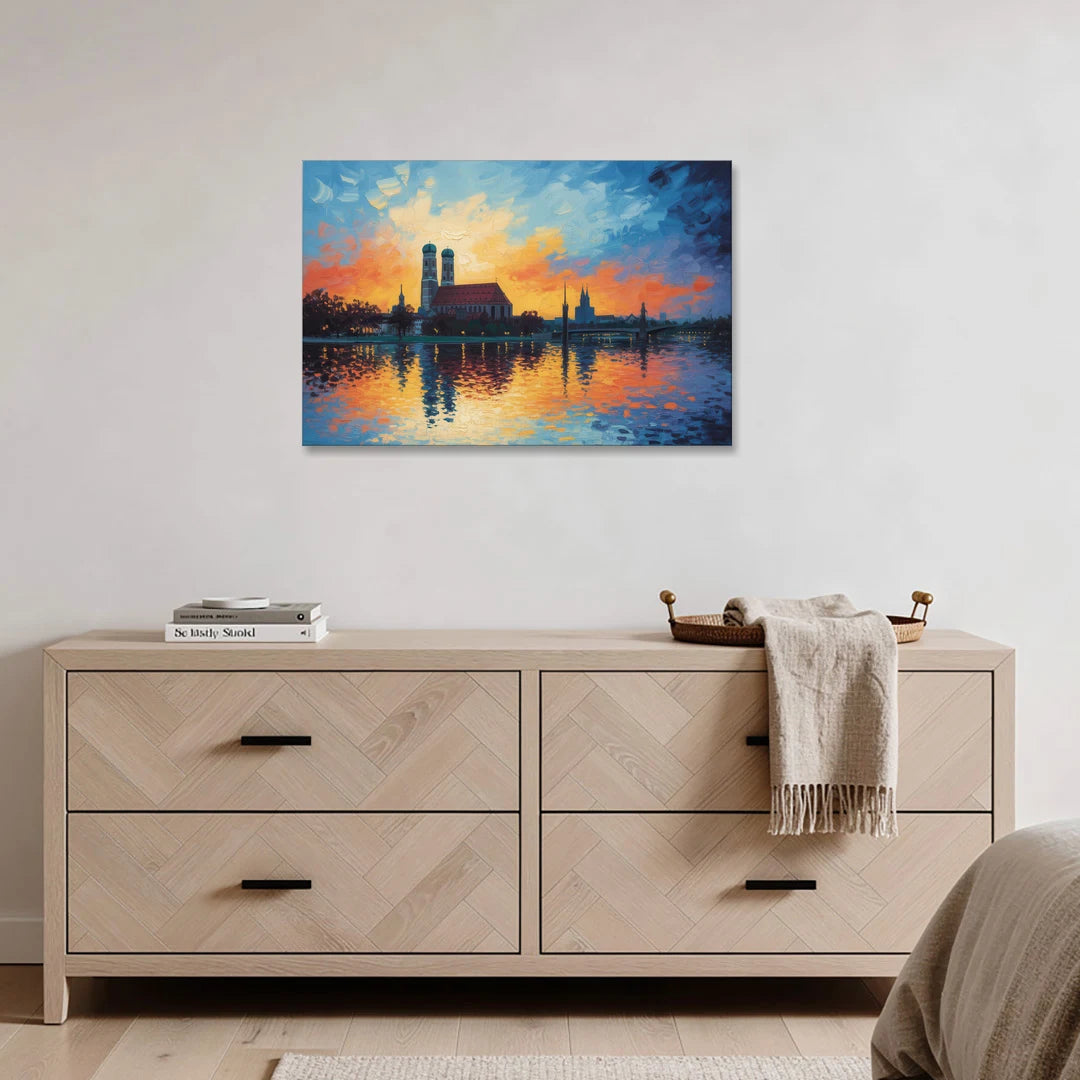 Frauenkirche Silhouette - Canvas Wall Art - Coffee Table - 36x24
