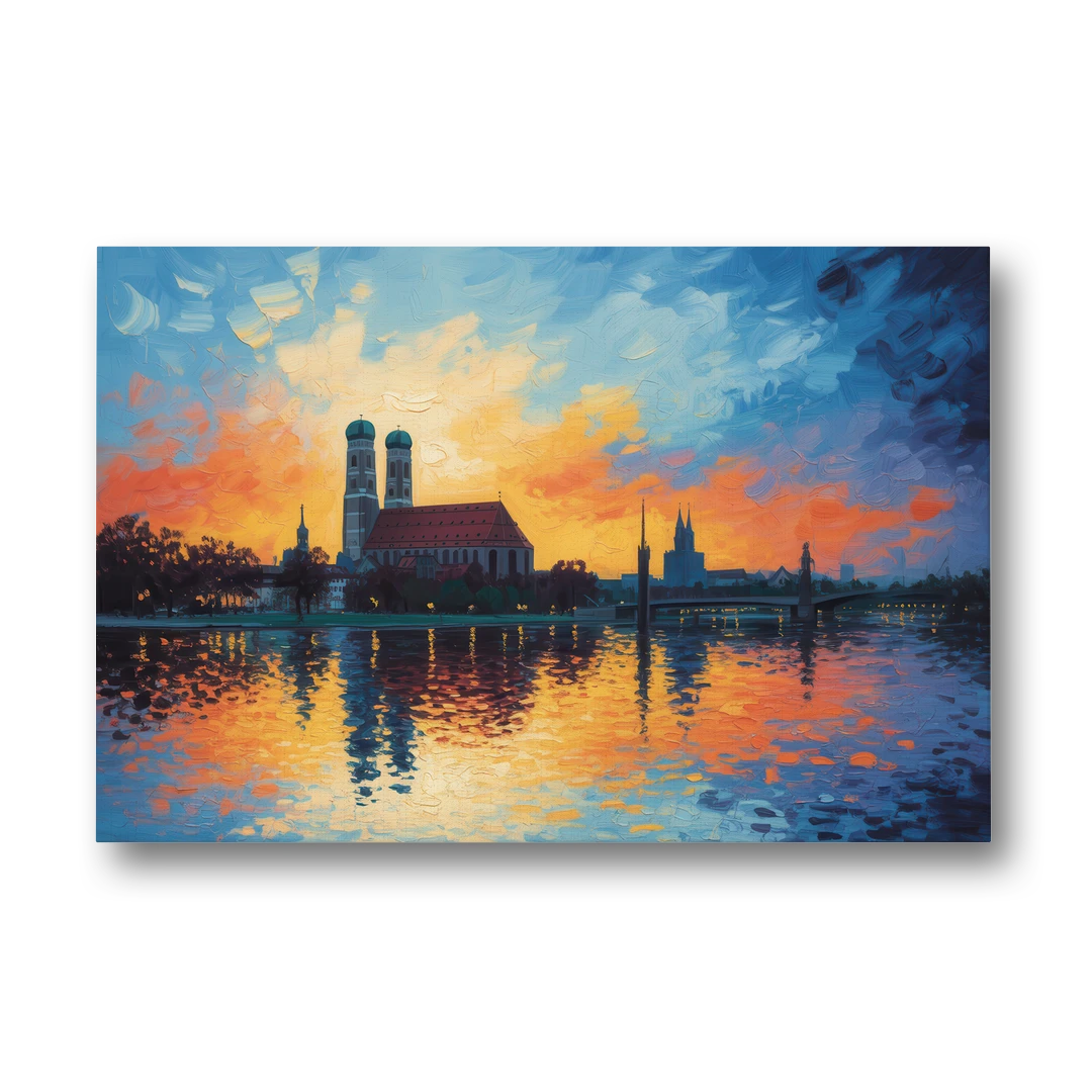 Frauenkirche Silhouette - Canvas Wall Art - Front