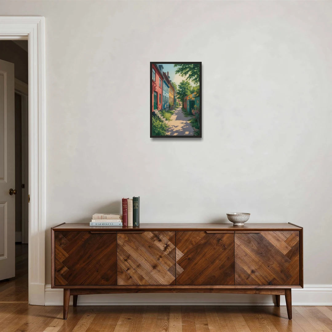 Freetown Christiania - Black Framed Canvas Wall Art - Coffee Table - 16x24