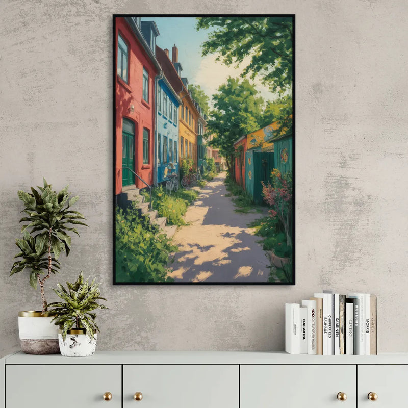 Freetown Christiania Living Room - Black Canvas Wall Art