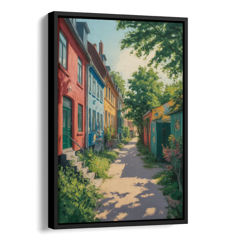 Freetown Christiania Side - Black Canvas Wall Art