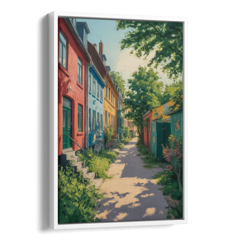 Freetown Christiania Side - White Canvas Wall Art