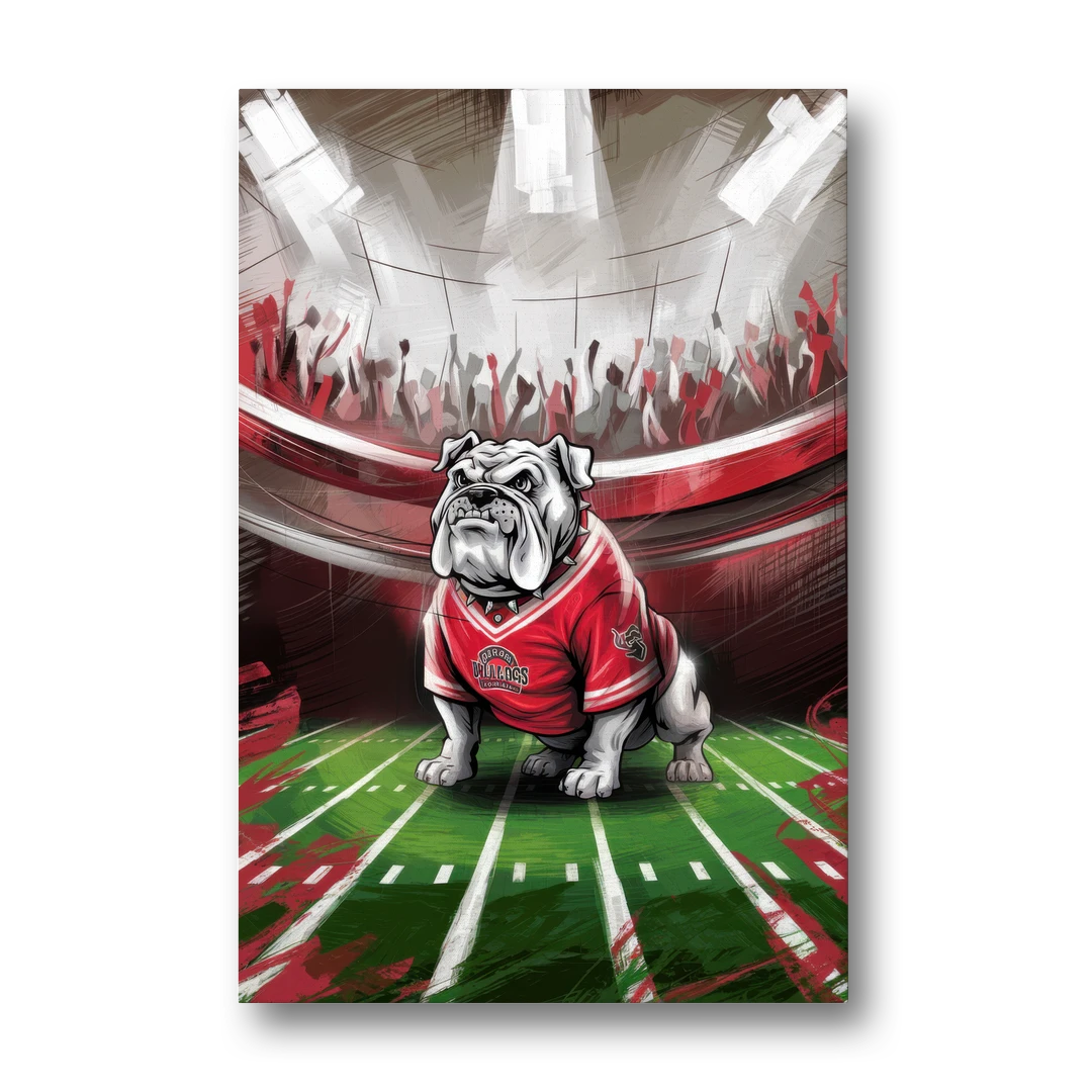 Fresno Bulldogs Game Day - Canvas Wall Art - Front