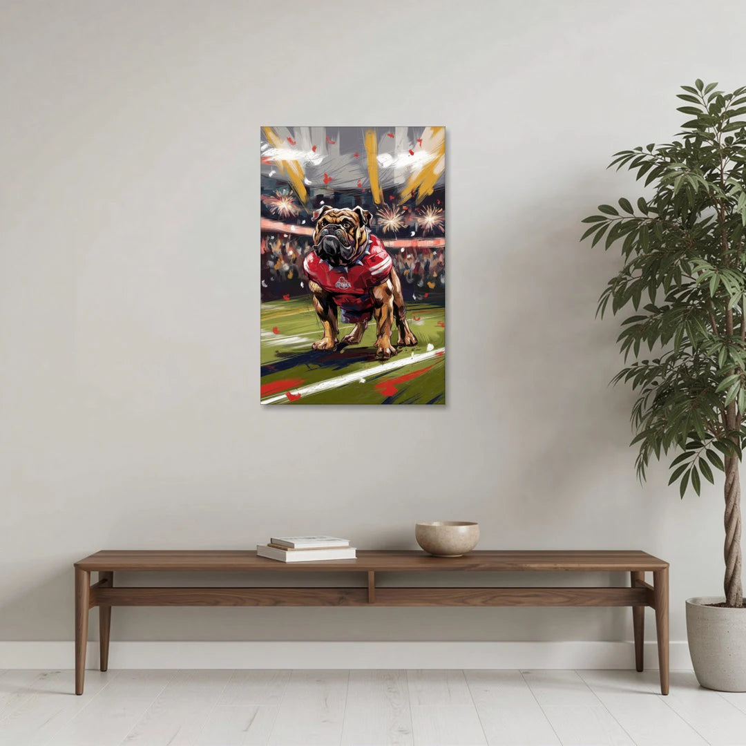 Fresno State Bulldogs Championship Glory - Canvas Wall Art - Coffee Table - 24x36