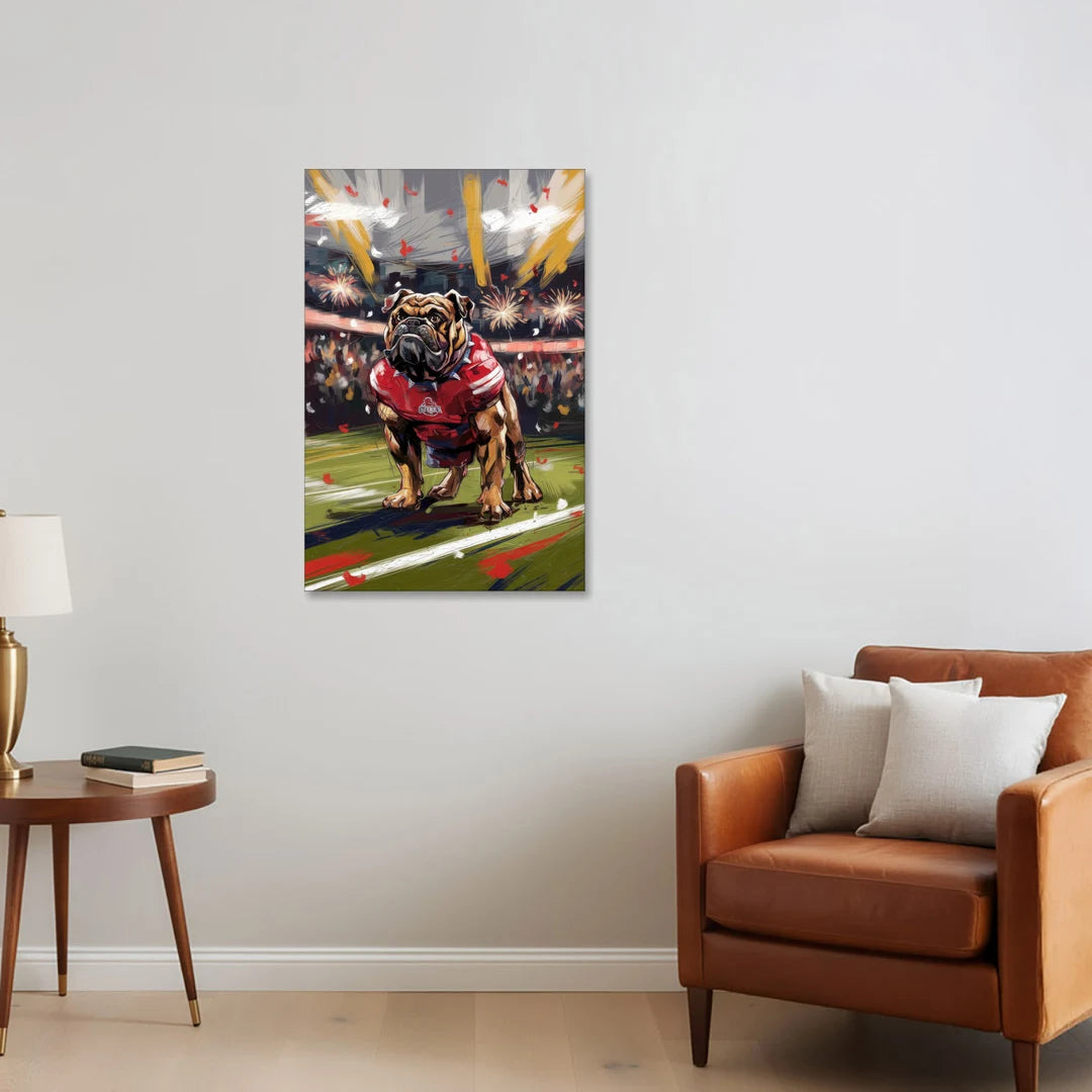 Fresno State Bulldogs Championship Glory - Canvas Wall Art - Sofa - 24x36