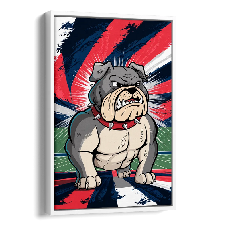 Fresno State Bulldogs Pride Side - White Canvas Wall Art