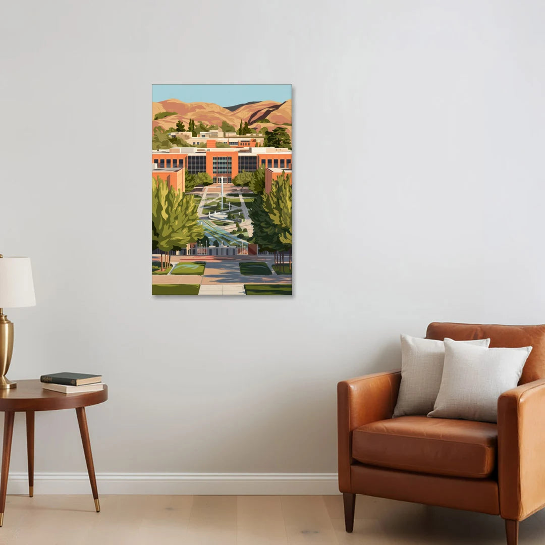 Fresno State Campus Vibes - Canvas Wall Art - Sofa - 24x36