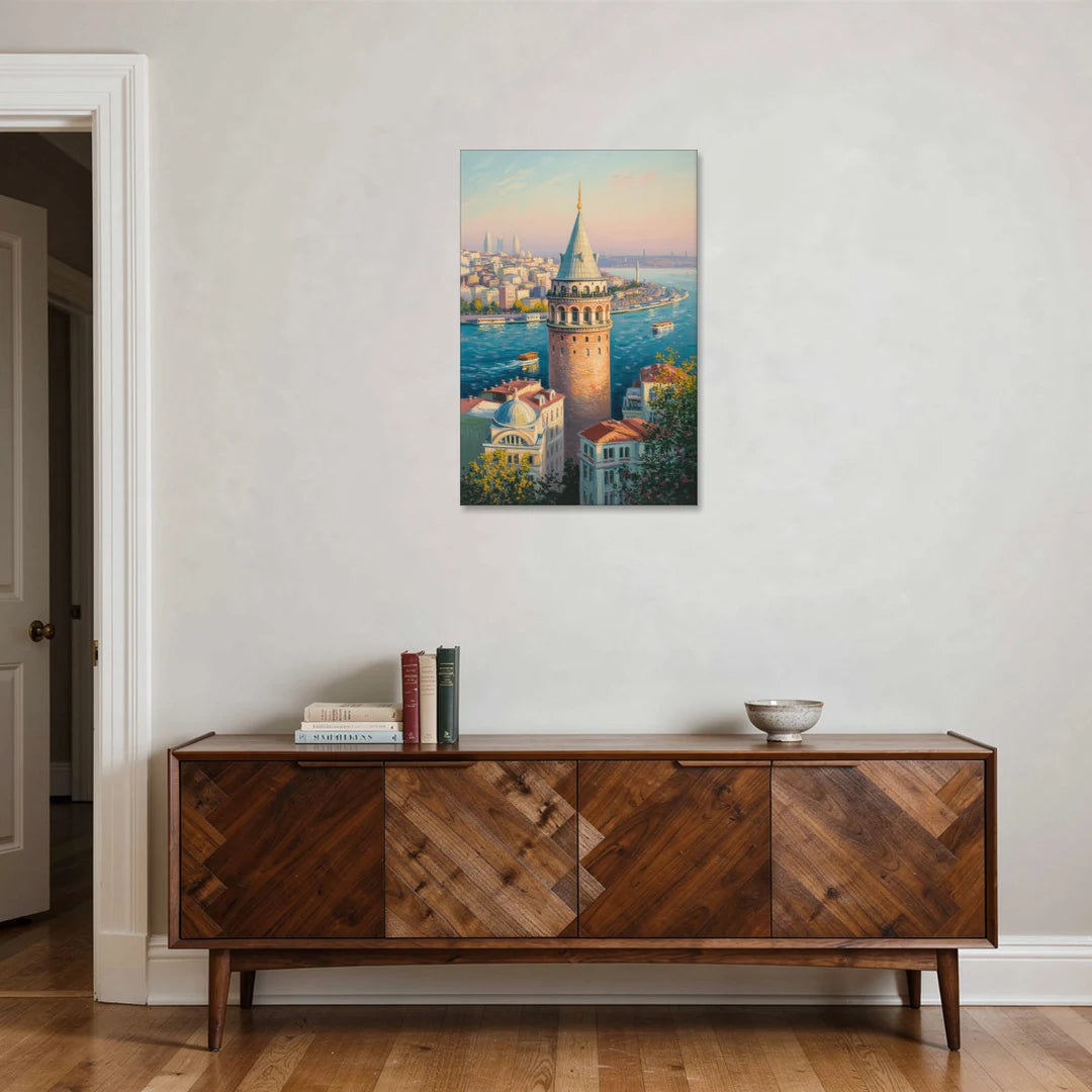 Galata Tower View - Canvas Wall Art - Coffee Table - 24x36