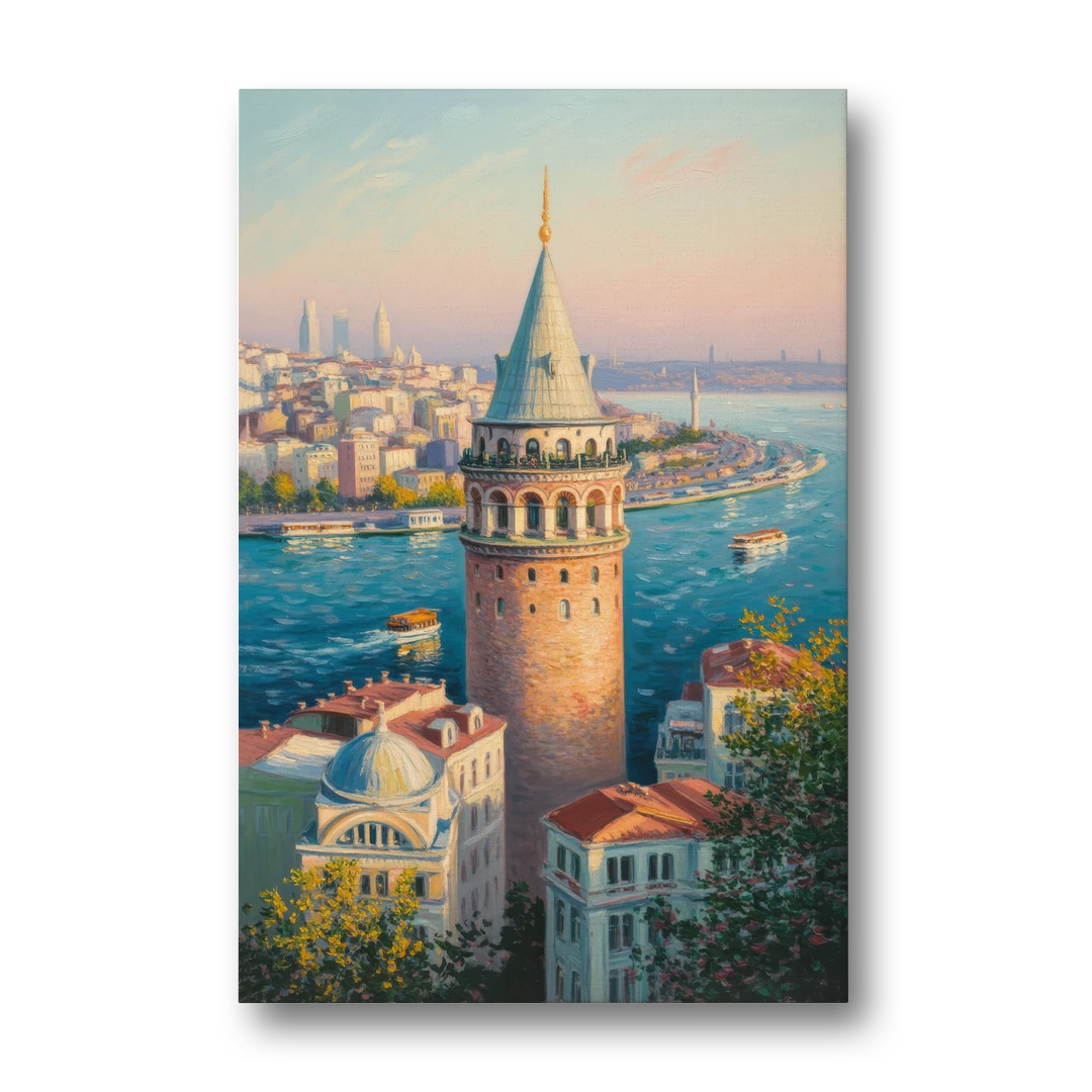 Galata Tower View - Canvas Wall Art - Front