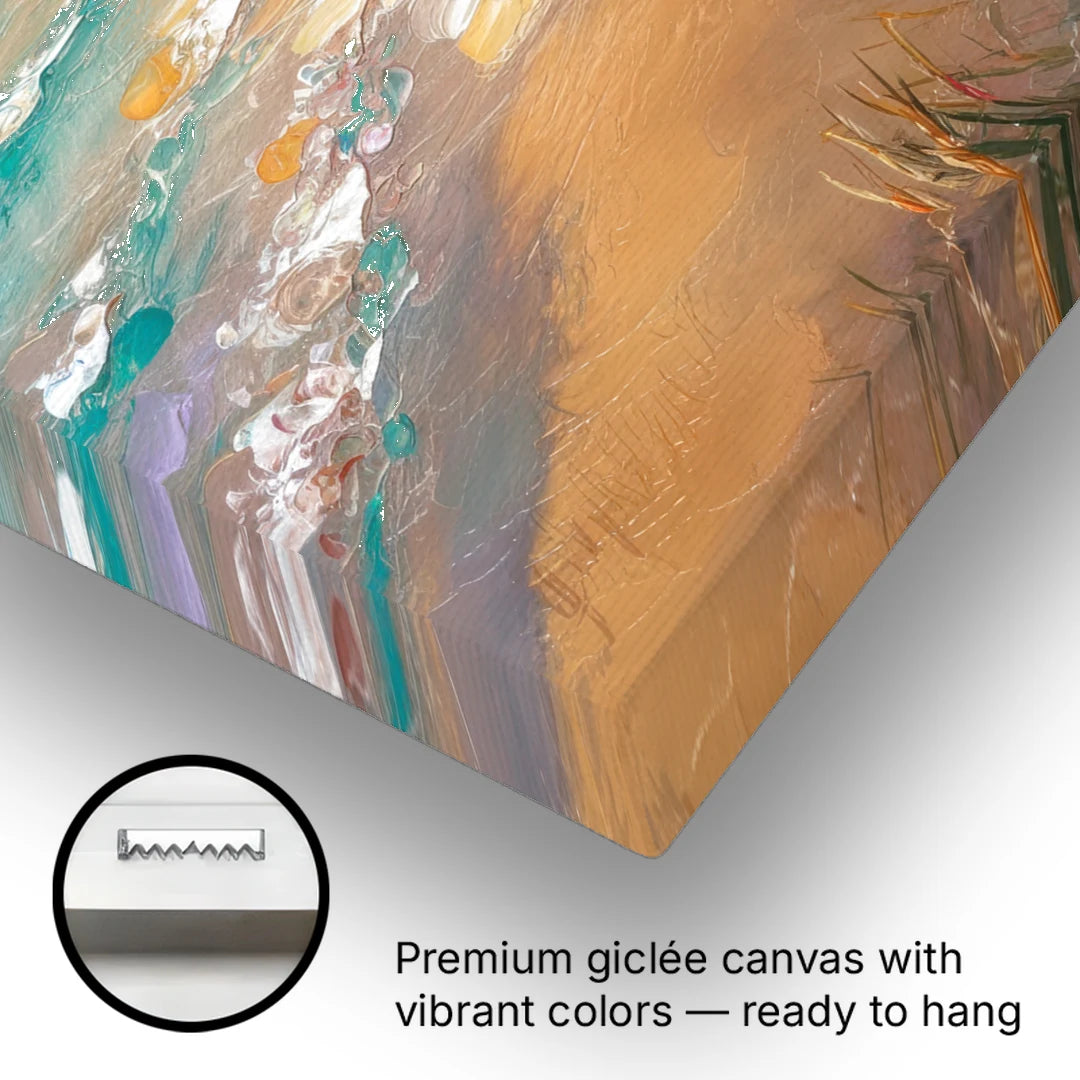 Galveston Beach Sunrise - Canvas Wall Art - Gallery Wrap Corner