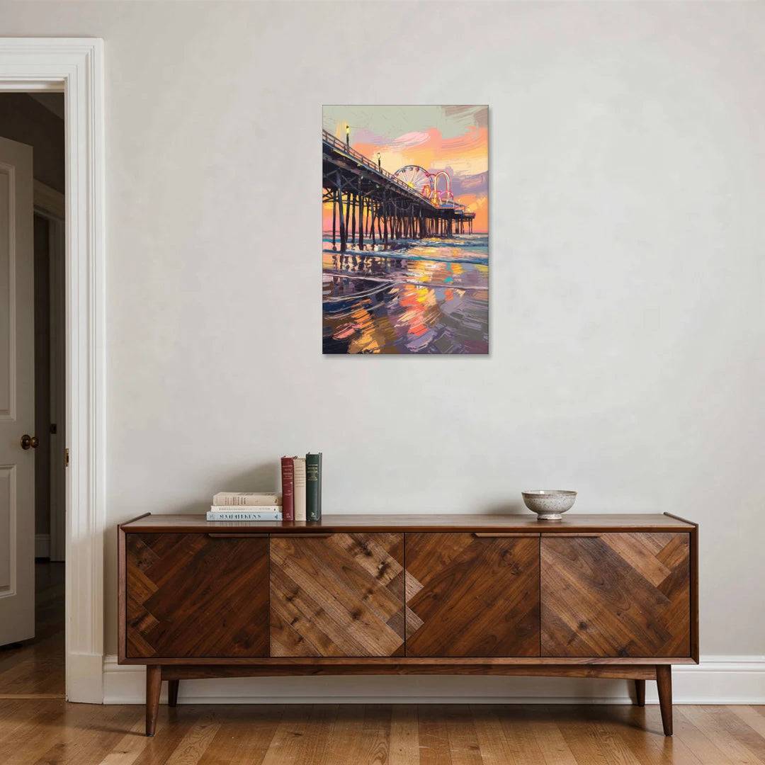 Galveston Historic Pier - Canvas Wall Art - Coffee Table - 24x36