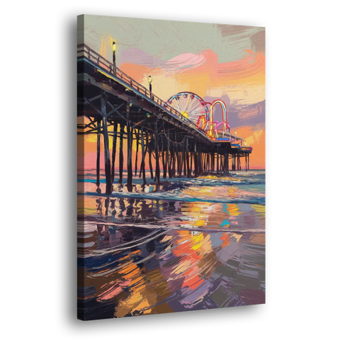 Galveston Historic Pier - Canvas Wall Art