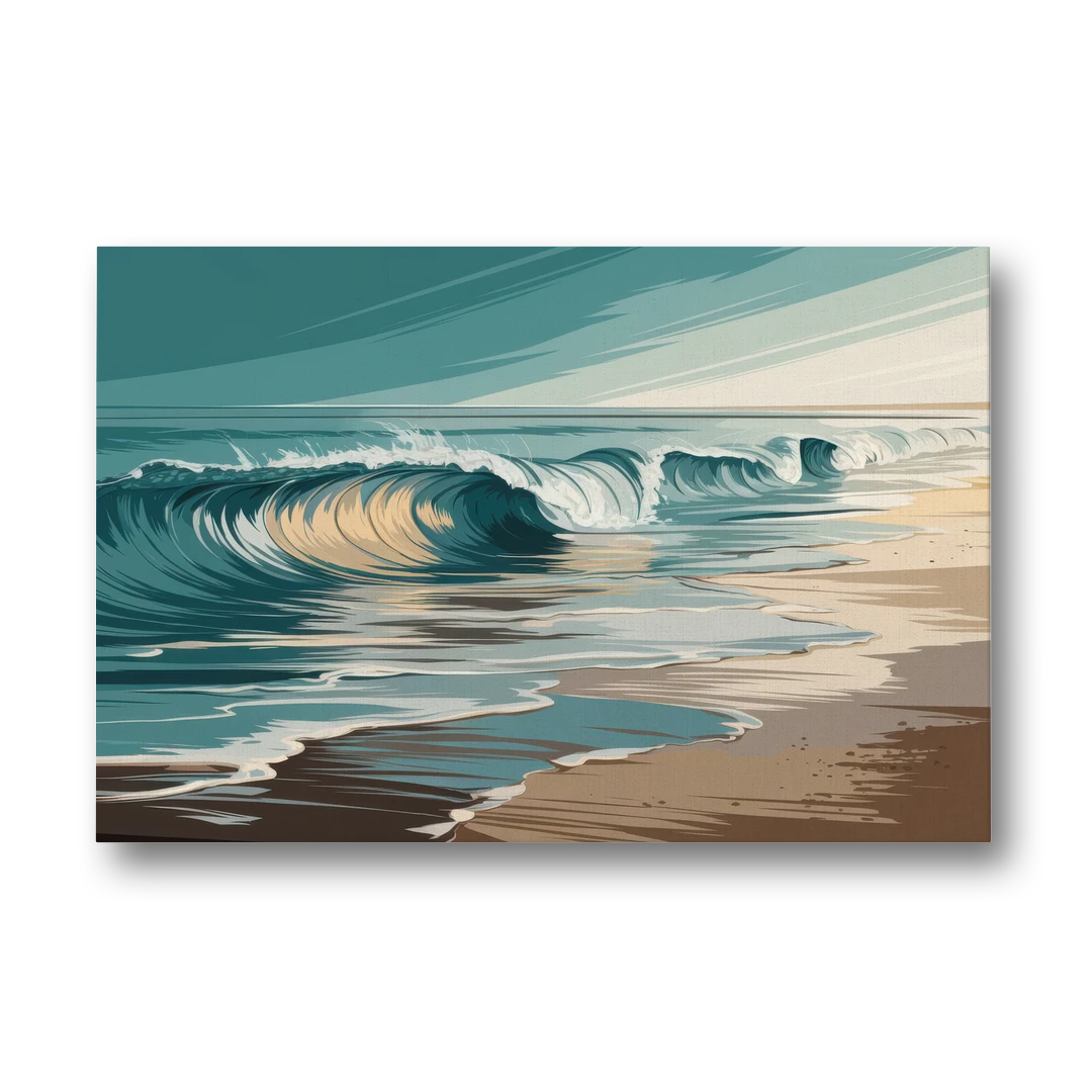 Galveston Ocean Waves - Canvas Wall Art - Front