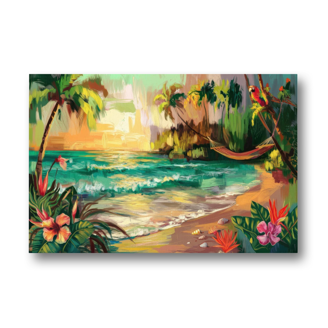 Galveston Tropical Paradise - Canvas Wall Art - Front