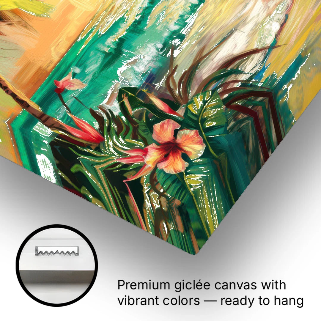Galveston Tropical Paradise - Canvas Wall Art - Gallery Wrap Corner