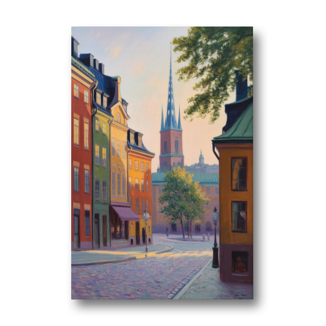 Gamla Stan Charm - Canvas Wall Art - Front