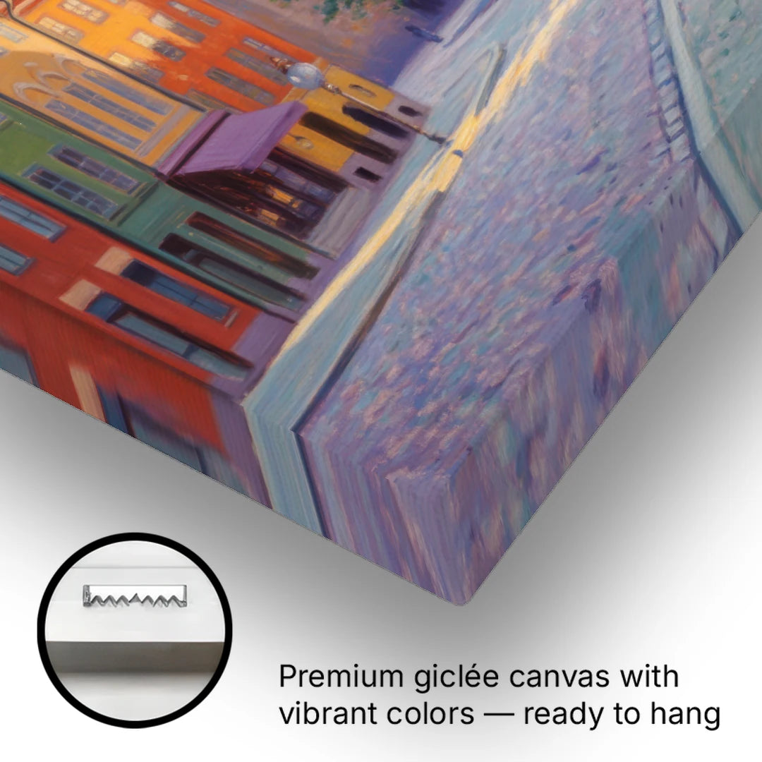 Gamla Stan Charm - Canvas Wall Art - Gallery Wrap Corner