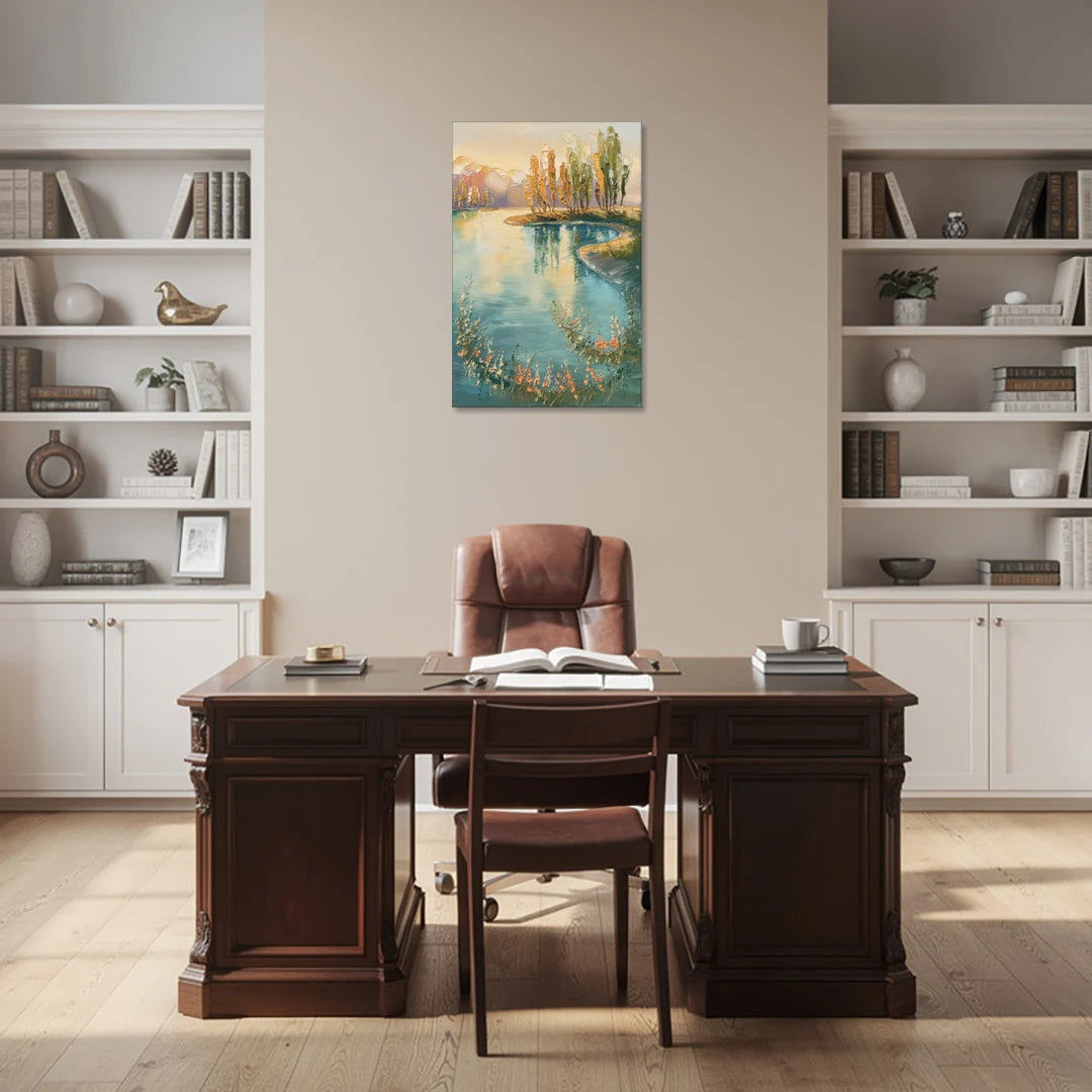 Garland Lakeside Serenity - Canvas Wall Art - Office - 24x36