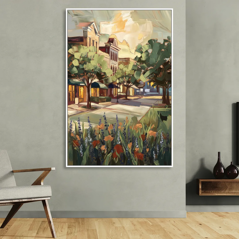 Garland Texas Pride Sitting Room - White Canvas Wall Art