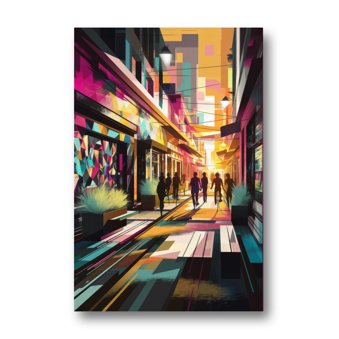 Garland Vibrant Streets - Canvas Wall Art - Front