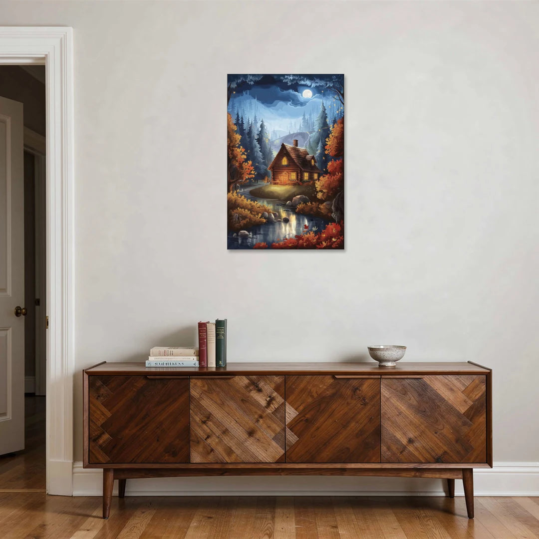 Gatlinburg Cabin in the Woods - Canvas Wall Art - Coffee Table - 24x36