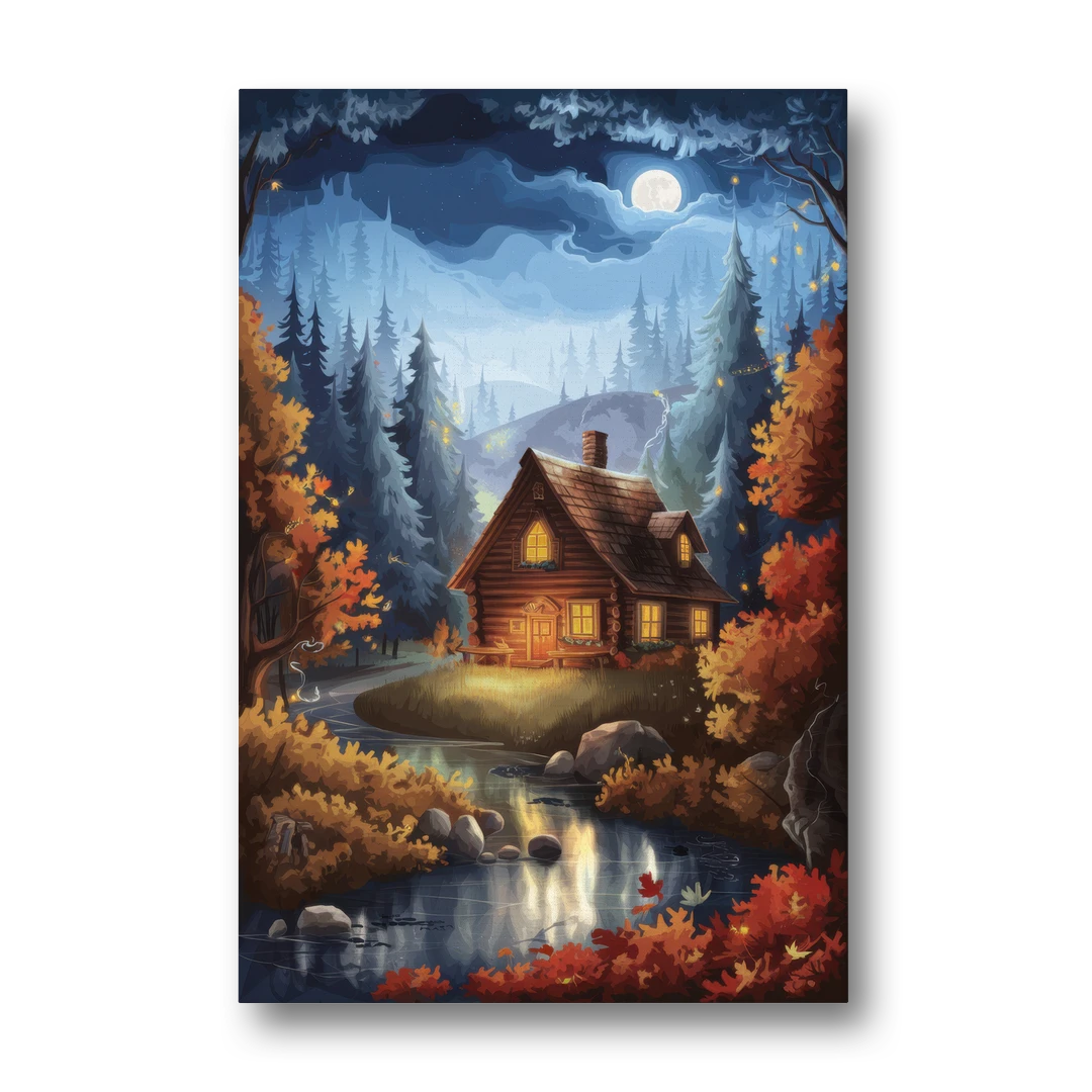 Gatlinburg Cabin in the Woods - Canvas Wall Art - Front