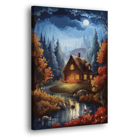 Gatlinburg Cabin in the Woods - Canvas Wall Art