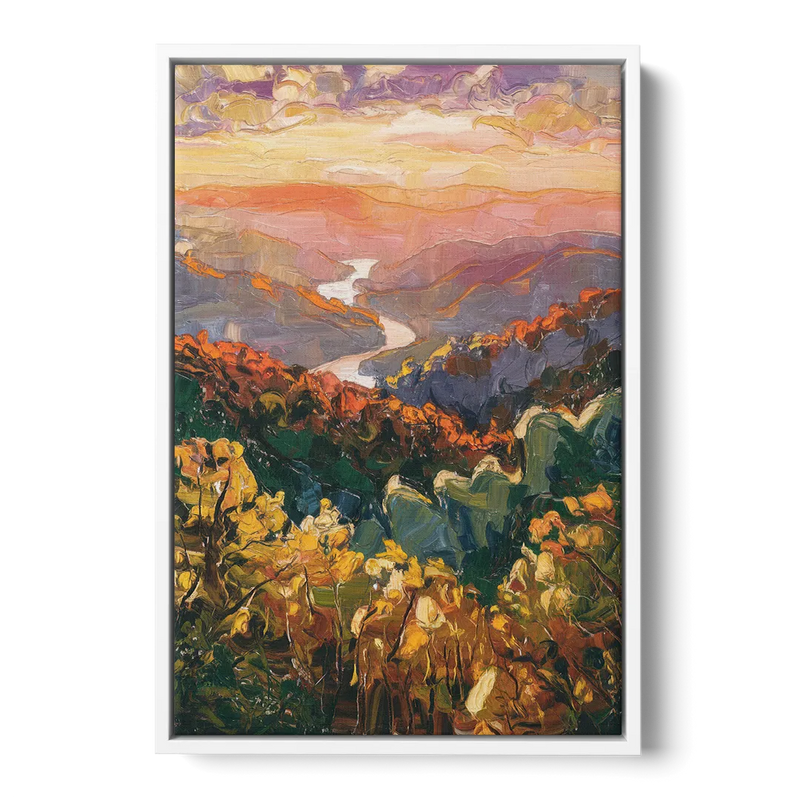 Gatlinburg Scenic Smoky Mountains Front - White Canvas Wall Art