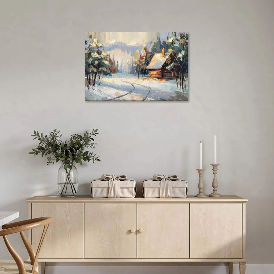 Gatlinburg Winter Wonderland - Canvas Wall Art - Coffee Table - 36x24