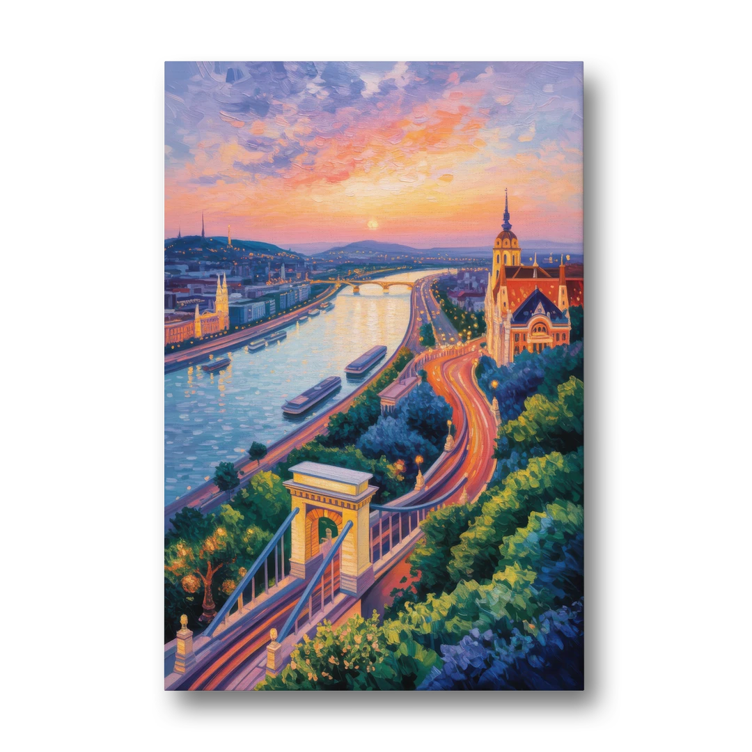Gellért Hill Sunset - Canvas Wall Art - Front