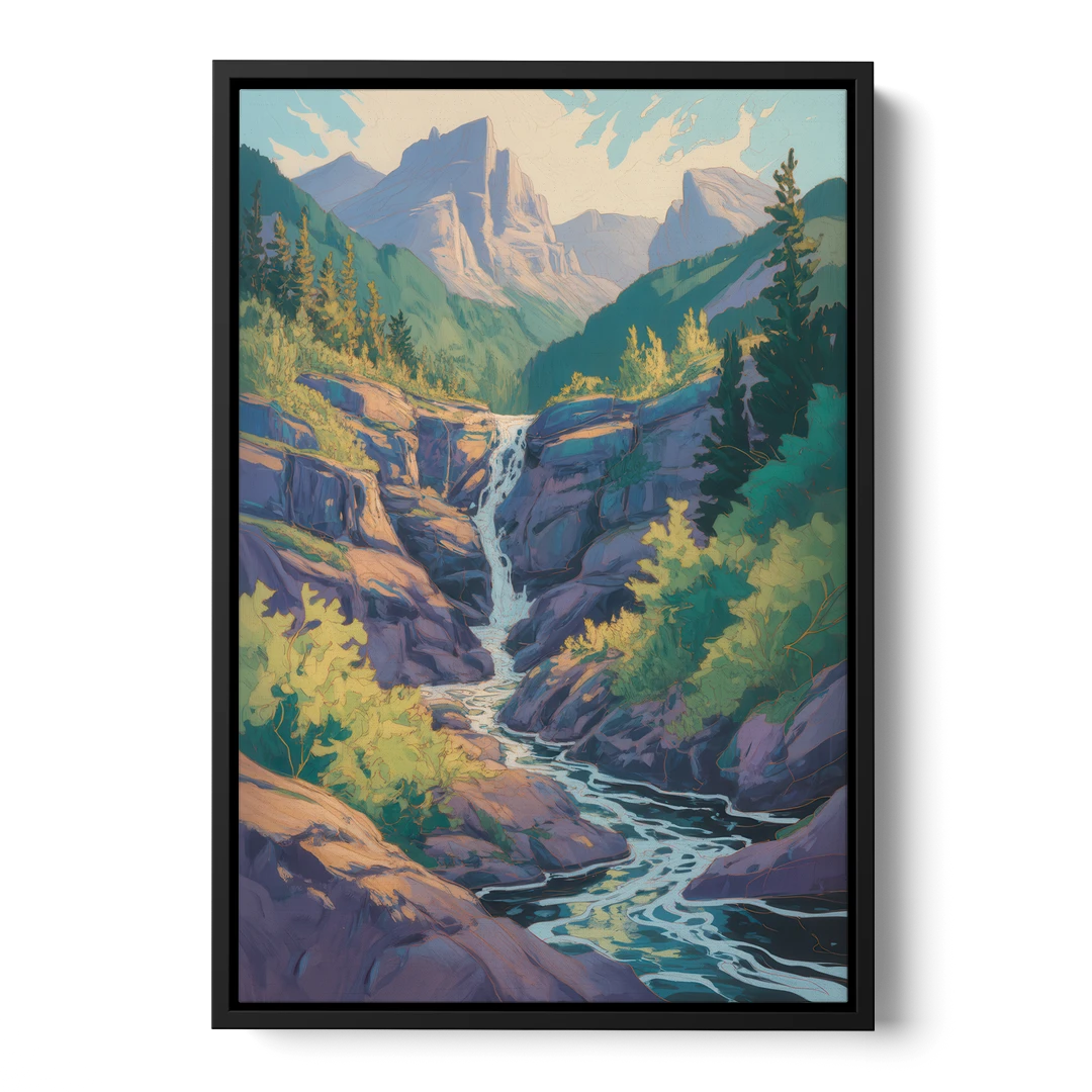Geological Wonders - Black Framed Canvas Wall Art - Front