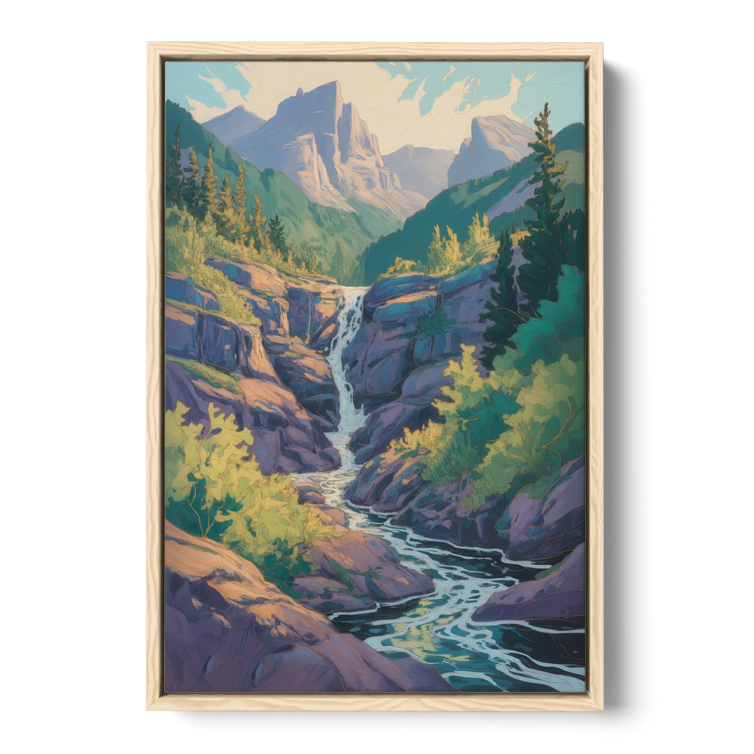 Geological Wonders - Oak Framed Canvas Wall Art - Front