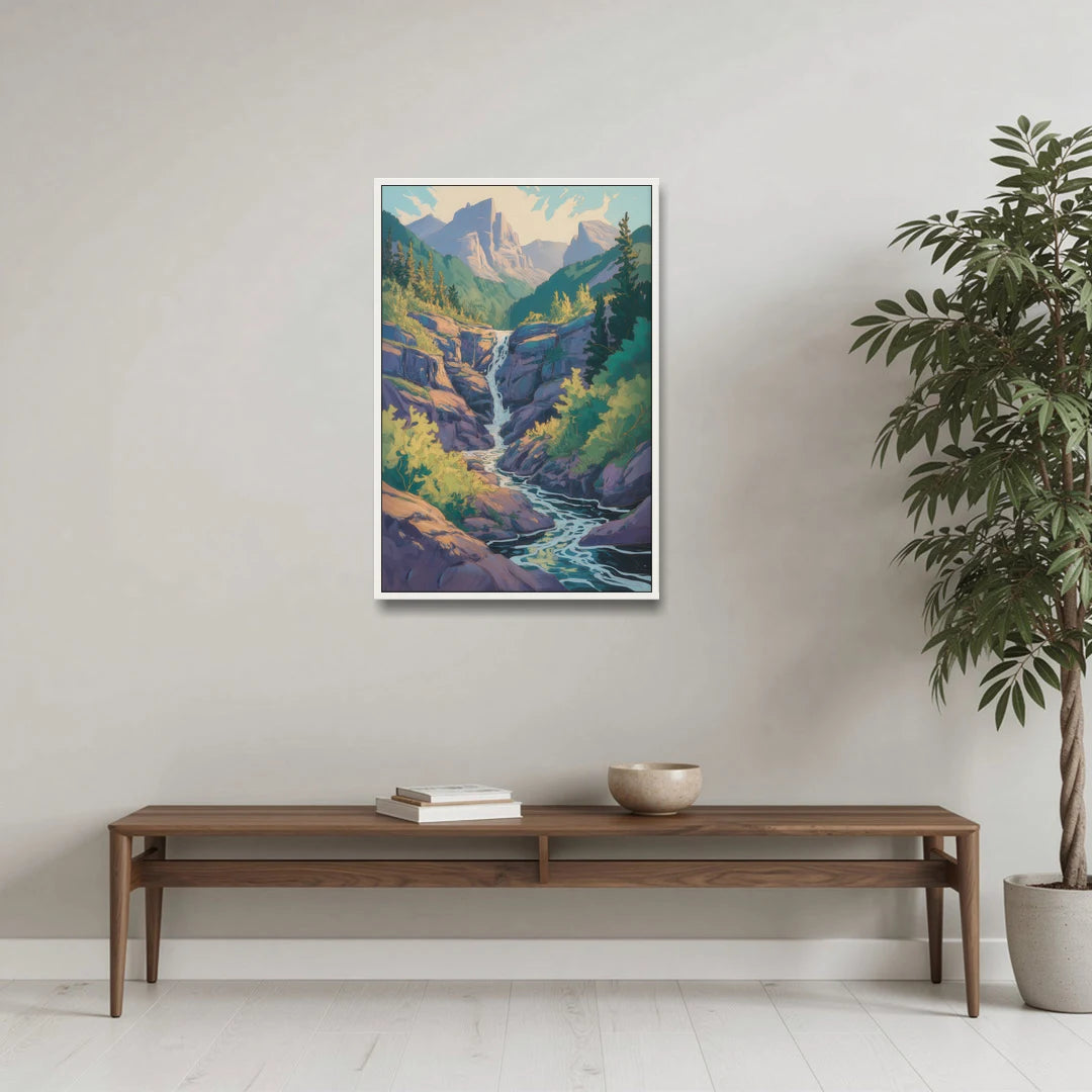Geological Wonders - White Framed Canvas Wall Art - Coffee Table - 24x36