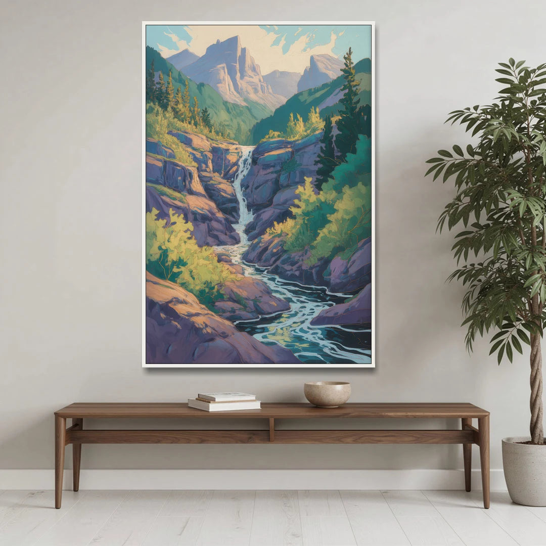 Geological Wonders - White Framed Canvas Wall Art - Coffee Table - 40x60