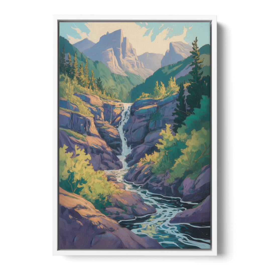 Geological Wonders - White Framed Canvas Wall Art - Front