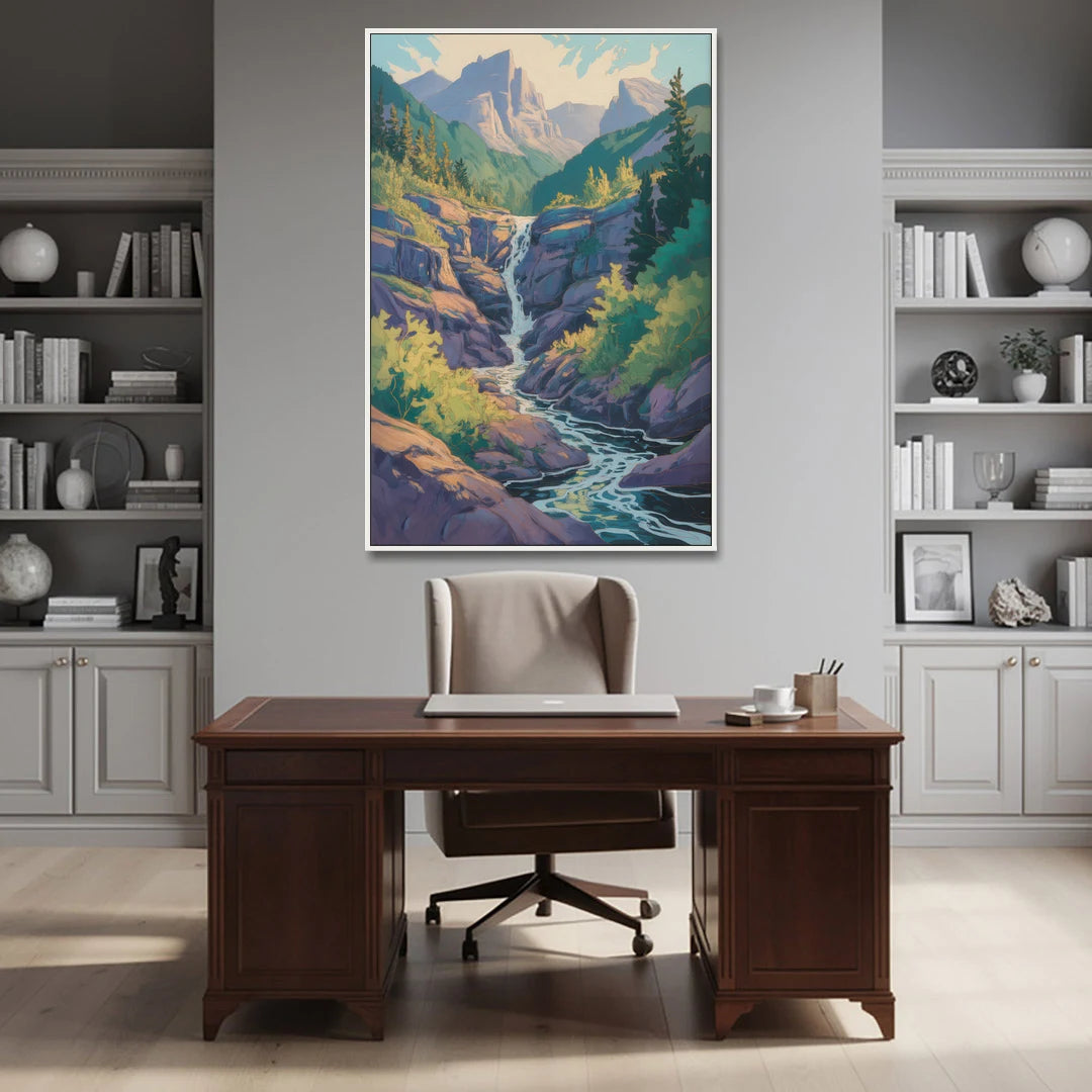 Geological Wonders - White Framed Canvas Wall Art - Office - 40x60