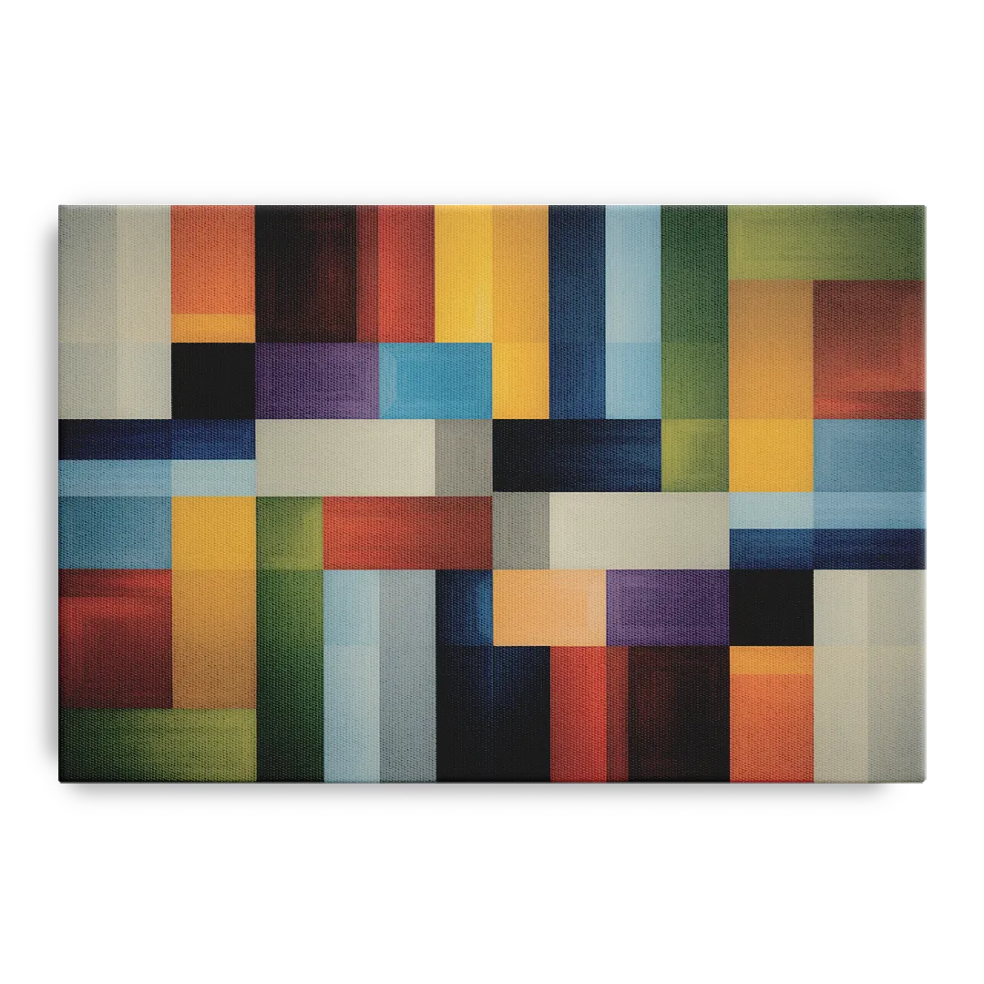 Geometric Harmony Colorful Abstract - Canvas Wall Art