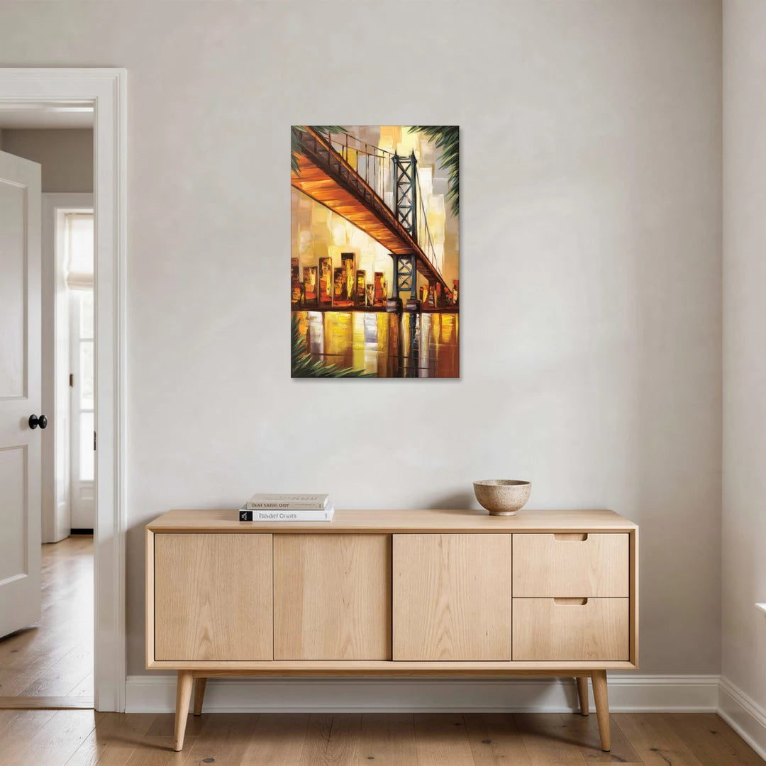 George Washington Bridge Scenic - Canvas Wall Art - Coffee Table - 24x36