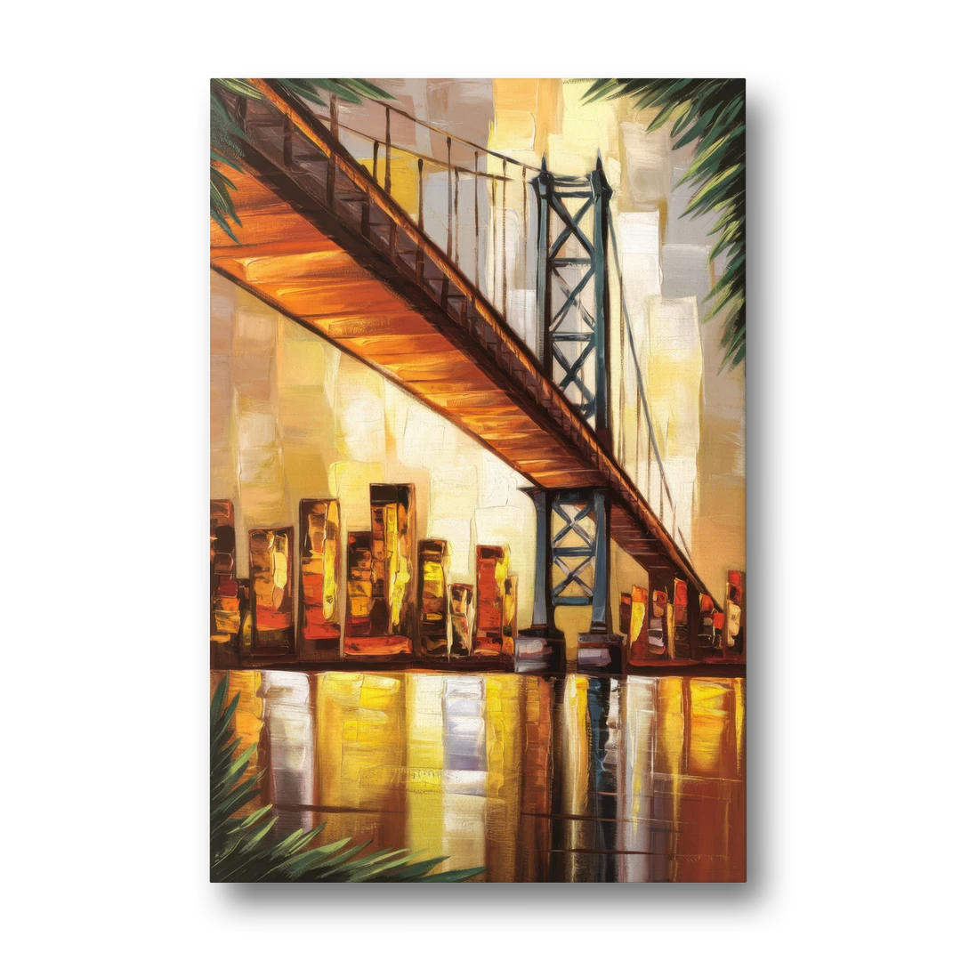 George Washington Bridge Scenic - Canvas Wall Art - Front