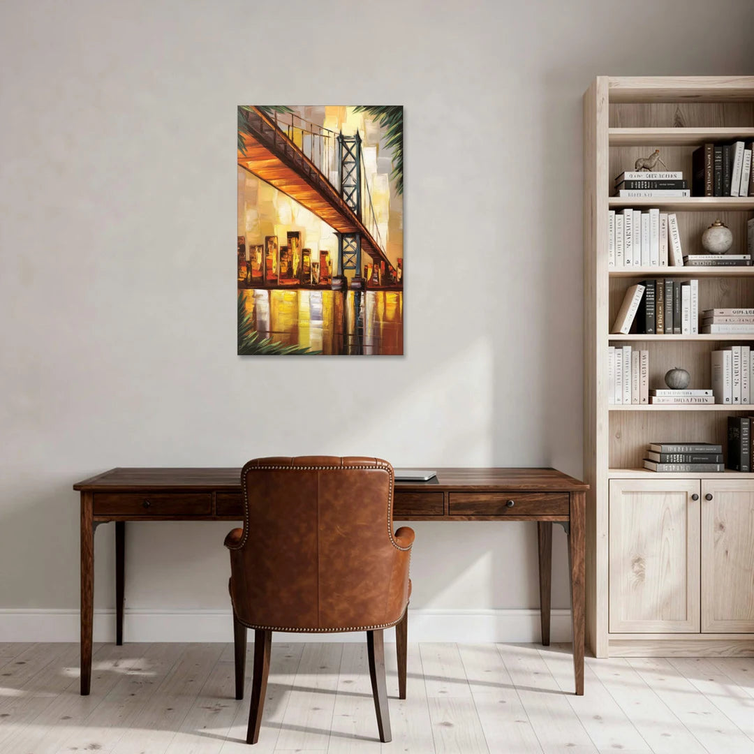 George Washington Bridge Scenic - Canvas Wall Art - Office - 24x36