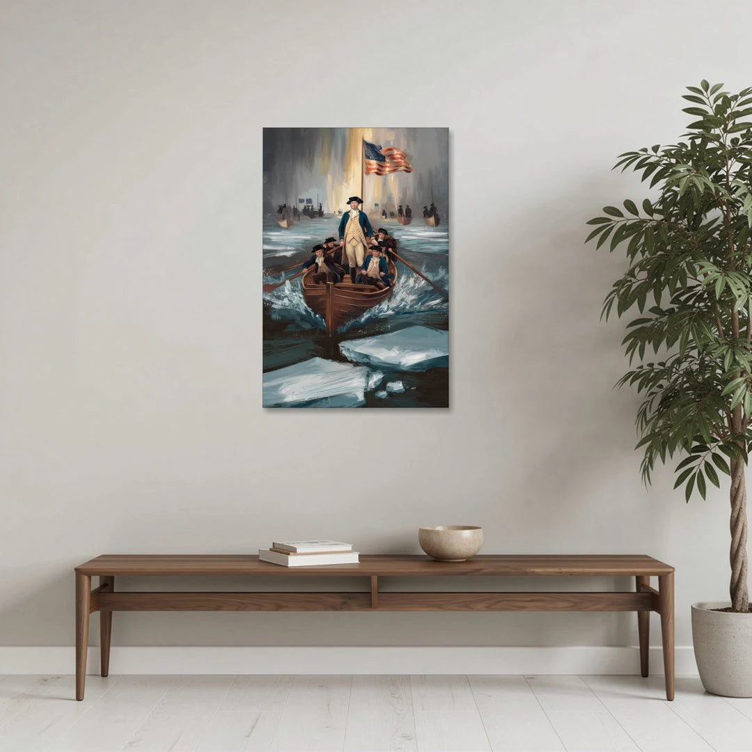 George Washington Crossing Delaware - Canvas Wall Art - Coffee Table - 24x36