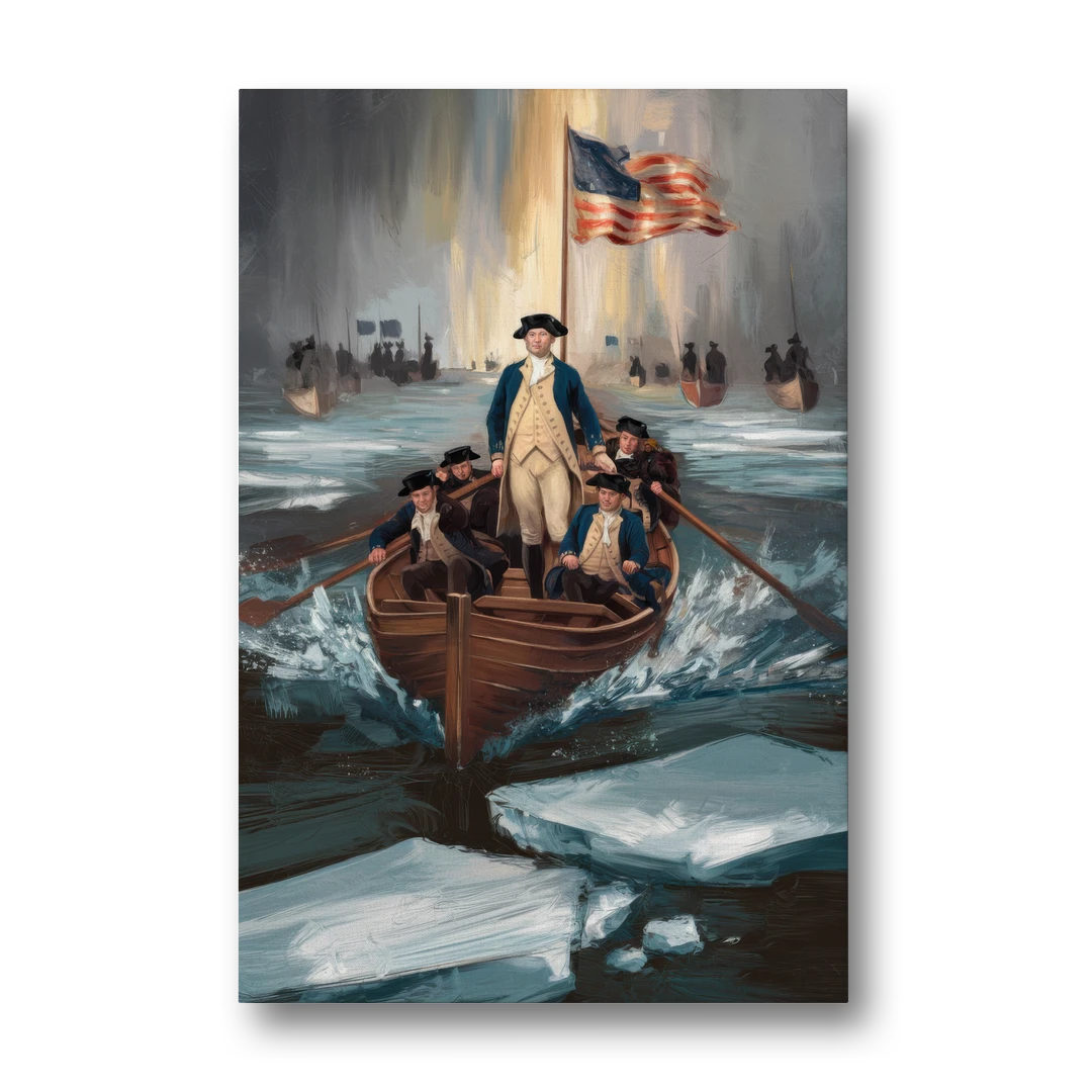 George Washington Crossing Delaware - Canvas Wall Art - Front