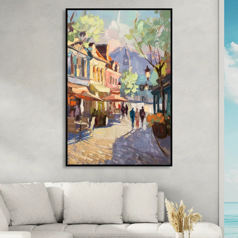 Glendale Downtown Charm Living Room - Black Canvas Wall Art