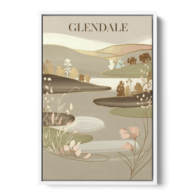 Glendale Rustic Elegance Front - White Canvas Wall Art