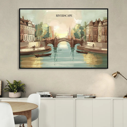 Glendale Urban Serenity Living Room - Black Canvas Wall Art
