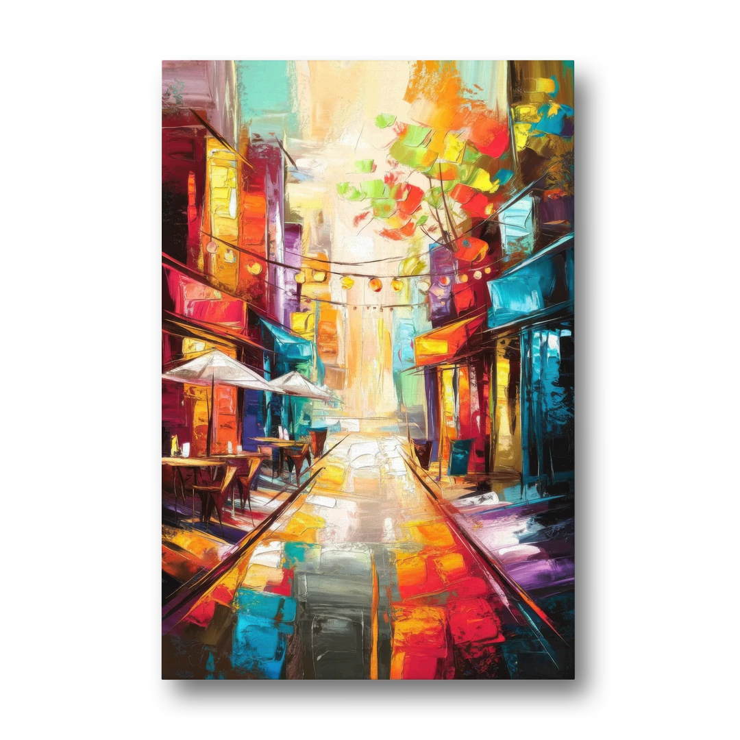 Glendale Vibrant Streetscape - Canvas Wall Art - Front