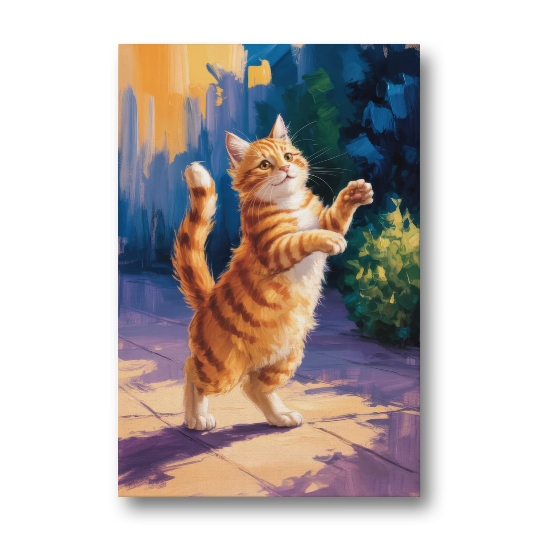 Golden Hour Orange Cat - Canvas Wall Art - Front