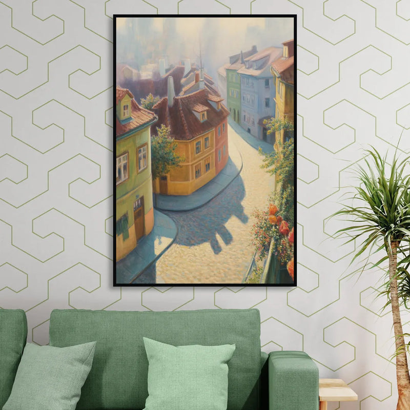 Golden Lane Stories Sitting Room - Black Canvas Wall Art